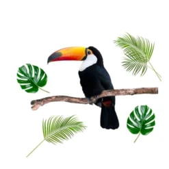 STC Stickers Muraux Adhésif Décoratif Mural Toucan 77,3x65,6cm