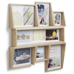 Umbra Pêle-mêle Photos Cadre Edge Multi Wall Frêne Naturel Pour 11 Photos