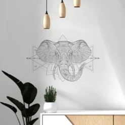 STC Stickers Muraux Décoration Adhésive Murale éléphant 50x70cm 5 STC Stickers Muraux Décoration Adhésive Murale éléphant 50x70cm -Papiers peints Soldes decoration adhesive murale elephant 50x70cm 1