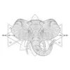 STC Stickers Muraux Décoration Adhésive Murale éléphant 50x70cm -Papiers peints Soldes decoration adhesive murale elephant 50x70cm
