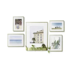 Umbra Cadres Et Albums Photos Jeu De 5 Porte Photos Avec 1 Porte Plante, Métal -Papiers peints Soldes jeu de 5 porte photos avec 1 porte plante metal 2