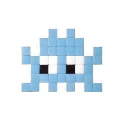 Fenel & Arno Stickers Muraux Mosaïque Invaders En Verre Bleu