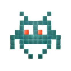 Fenel & Arno Stickers Muraux Mosaïque Invaders En Verre Bleu Turquoise