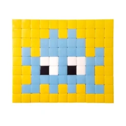Fenel & Arno Stickers Muraux Mosaïque Invaders En Verre Jaune