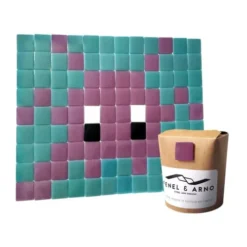 Fenel & Arno Stickers Muraux Mosaïque Invaders En Verre Prune -Papiers peints Soldes mosaique invaders en verre prune 3