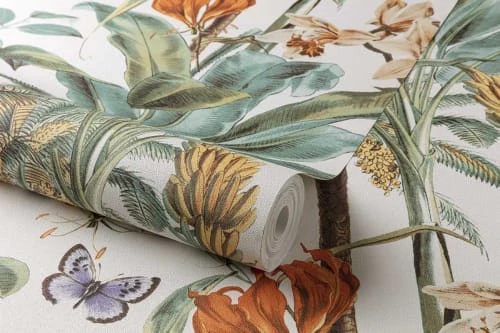 Hexoa Papiers Peints Papier Peint Bananier Et Orchidées 53x1000cm 4 Hexoa Papiers Peints Papier Peint Bananier Et Orchidées 53x1000cm – Image 2