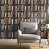 Hexoa Papiers Peints Papier Peint Bibliothèque 53x840cm -Papiers peints Soldes papier peint bibliotheque 53x840cm