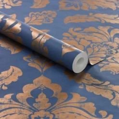 Boutique Papiers Peints Papier Peint Damaris Bleu 1005x52cm 7 Boutique Papiers Peints Papier Peint Damaris Bleu 1005x52cm -Papiers peints Soldes papier peint damaris bleu 1005x52cm 2