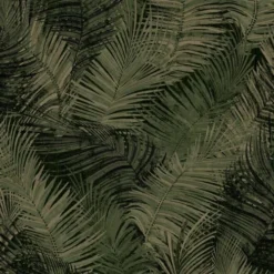 Hexoa Papiers Peints Papier Peint Exotique Vert D'or 53x1000cm -Papiers peints Soldes papier peint exotique vert d or 53x1000cm 1