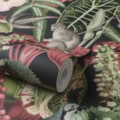 Hexoa Papiers Peints Papier Peint Fleurs Et Animaux 53x1000cm -Papiers peints Soldes papier peint fleurs et animaux 53x1000cm 1