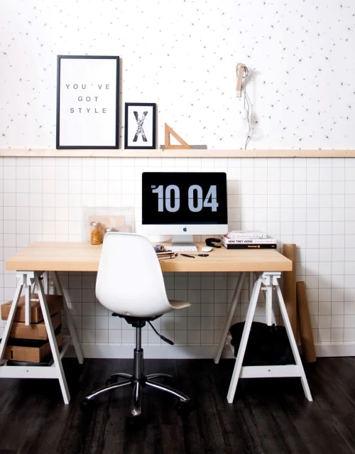 Superfresco Easy Papiers Peints Papier Peint Intissé Carreaux Blanc Noir 1005x52cm 5 Superfresco Easy Papiers Peints Papier Peint Intissé Carreaux Blanc Noir 1005x52cm – Image 3