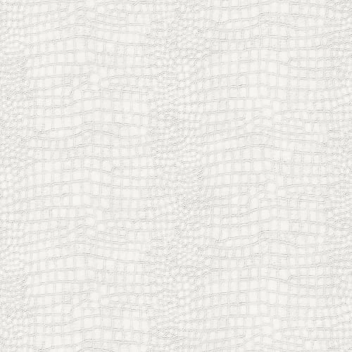 Boutique Papiers Peints Papier Peint Intissé Crocodile Vinyle Expansé Blanc 1005x52cm 4 Boutique Papiers Peints Papier Peint Intissé Crocodile Vinyle Expansé Blanc 1005x52cm – Image 2