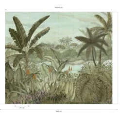 Maisons Du Monde Papiers Peints Papier Peint Intissé Imprimé Paysage Tropical 350x300 -Papiers peints Soldes papier peint intisse imprime paysage tropical 350x300 1000 11 3 211440 4