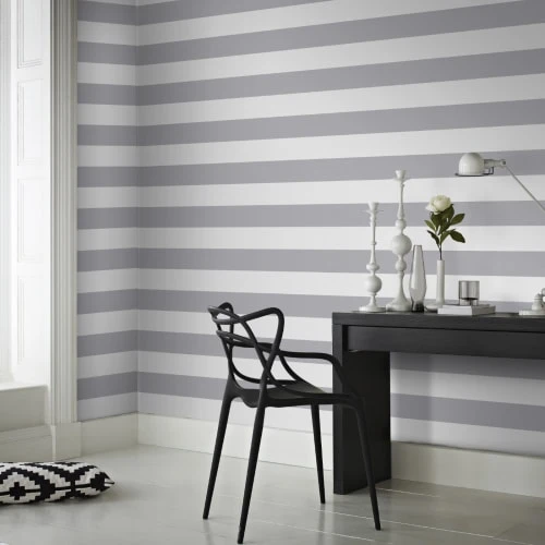 Superfresco Easy Papiers Peints Papier Peint Intissé Lynn Rayures Gris Blanc 1005x52cm 6 Superfresco Easy Papiers Peints Papier Peint Intissé Lynn Rayures Gris Blanc 1005x52cm – Image 4