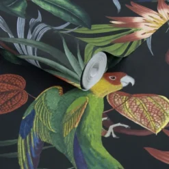 Superfresco Easy Papiers Peints Papier Peint Intissé Perroquet Noir 1005x52cm -Papiers peints Soldes papier peint intisse perroquet noir 1005x52cm 2