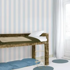 Superfresco Easy Papiers Peints Papier Peint Intissé Rayures Bleu, Blanc 1005 X 52cm -Papiers peints Soldes papier peint intisse rayures bleu blanc 1005 x 52cm 1