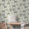 Hexoa Papiers Peints Papier Peint Jungle Et Léopards 53x1000cm -Papiers peints Soldes papier peint jungle et leopards 53x1000cm