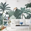 Yeda Design Papiers Peints Papier Peint Jungle Forêt Tropicale Luxuriante Fond Blanc 255x260cm -Papiers peints Soldes papier peint jungle foret tropicale luxuriante fond blanc 255x260cm