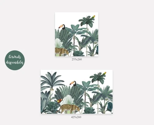 Yeda Design Papiers Peints Papier Peint Jungle Forêt Tropicale Luxuriante Fond Blanc 255x260cm 5 Yeda Design Papiers Peints Papier Peint Jungle Forêt Tropicale Luxuriante Fond Blanc 255x260cm – Image 3
