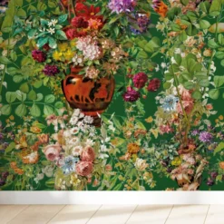 Yeda Design Papiers Peints Papier Peint Motifs Fleurs Feuillage Vert 425x260cm -Papiers peints Soldes papier peint motifs fleurs feuillage vert 425x260cm 1