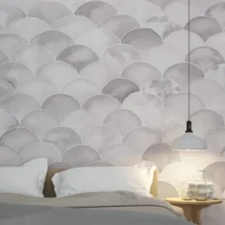 Acte Deco Papiers Peints Papier Peint Panoramique écailles Monochrome - 250x510