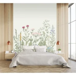 Lé Papiers De Ninon Papiers Peints Papier Peint Panoramique En Papier Vert Chèvrefeuille 192x270 -Papiers peints Soldes papier peint panoramique en papier vert chevrefeuille 192x270 3