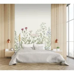 Lé Papiers De Ninon Papiers Peints Papier Peint Panoramique En Papier Vert Chèvrefeuille 192x270 -Papiers peints Soldes papier peint panoramique en papier vert chevrefeuille 192x270 5