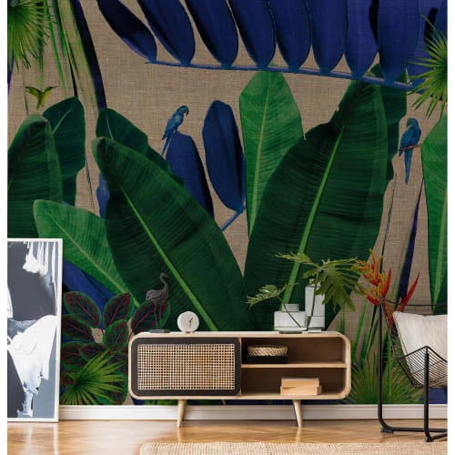 Lé Papiers De Ninon Papiers Peints Papier Peint Panoramique En Papier Vert Foncé 288x260 3 Lé Papiers De Ninon Papiers Peints Papier Peint Panoramique En Papier Vert Foncé 288x260