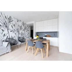 Acte Deco Papiers Peints Papier Peint Panoramique Fleur Graphique - 250x255 -Papiers peints Soldes papier peint panoramique fleur graphique 250x255 2