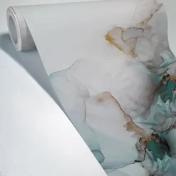 Papiers peints Soldes -Papiers peints Soldes papier peint panoramique graphique turquoise 336x270cm 1