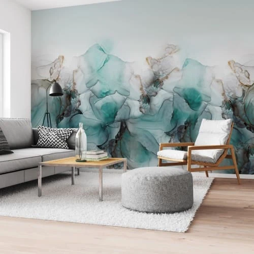 99Déco Papiers Peints Papier Peint Panoramique Graphique Turquoise 336x270cm 3 99Déco Papiers Peints Papier Peint Panoramique Graphique Turquoise 336x270cm