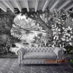 Ciment Factory Papiers Peints Papier Peint Panoramique Gravure Jungle 390x270cm -Papiers peints Soldes papier peint panoramique gravure jungle 390x270cm 2