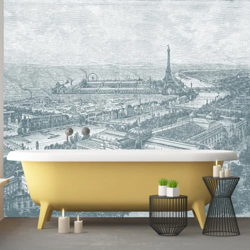 Ciment Factory Papiers Peints Papier Peint Panoramique Gravure Paris 1900 390x270cm 3 Ciment Factory Papiers Peints Papier Peint Panoramique Gravure Paris 1900 390x270cm