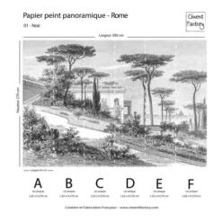 Ciment Factory Papiers Peints Papier Peint Panoramique Gravure Rome 390x270cm -Papiers peints Soldes papier peint panoramique gravure rome 390x270cm 3