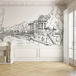 Papiers peints Soldes -Papiers peints Soldes papier peint panoramique illustration paris 336x270cm 1