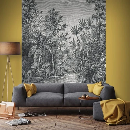 Art For The Home Papiers Peints Papier Peint Panoramique Intissé Jungle Gris 200x280cm 5 Art For The Home Papiers Peints Papier Peint Panoramique Intissé Jungle Gris 200x280cm – Image 3