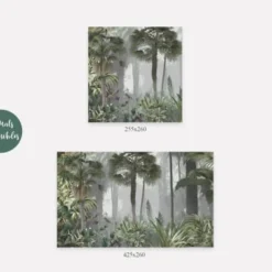 Yeda Design Papiers Peints Papier Peint Panoramique Jungle Noyée Dans La Brume 255x260cm -Papiers peints Soldes papier peint panoramique jungle noyee dans la brume 255x260cm 2