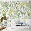 Yeda Design Papiers Peints Papier Peint Panoramique Motifs Fleurs Jardin Tropical Blanc 255x260cm -Papiers peints Soldes papier peint panoramique motifs fleurs jardin tropical blanc 255x260cm