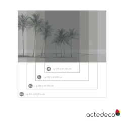 Acte Deco Papiers Peints Papier Peint Panoramique Palmiers - 250x425 -Papiers peints Soldes papier peint panoramique palmiers 250x425 5