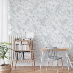 99Déco Papiers Peints Papier Peint Panoramique Végétal Bleu 336x270cm 8 99Déco Papiers Peints Papier Peint Panoramique Végétal Bleu 336x270cm -Papiers peints Soldes papier peint panoramique vegetal bleu 336x270cm 1