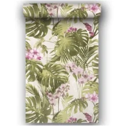 Hexoa Papiers Peints Papier Peint Rouleau Intissé Tropical 53x1000cm -Papiers peints Soldes papier peint rouleau intisse tropical 53x1000cm 1
