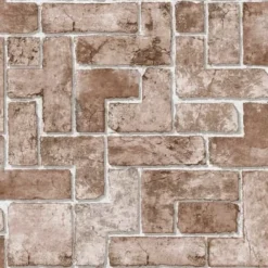 Hexoa Papiers Peints Papier Peint Trompe L'œil Brique Tetris 106x1000cm -Papiers peints Soldes papier peint trompe l oeil brique tetris 106x1000cm 1