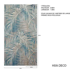 Hexoa Papiers Peints Papier Peint Tropical 53x840cm 5 Hexoa Papiers Peints Papier Peint Tropical 53x840cm -Papiers peints Soldes papier peint tropical 53x840cm 1