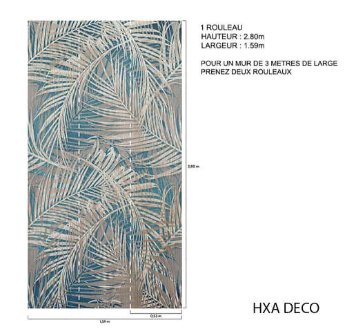 Hexoa Papiers Peints Papier Peint Tropical 53x840cm 4 Hexoa Papiers Peints Papier Peint Tropical 53x840cm – Image 2