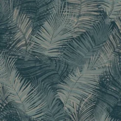 Hexoa Papiers Peints Papier Peint Tropical Palme Bleue 53x1000cm 5 Hexoa Papiers Peints Papier Peint Tropical Palme Bleue 53x1000cm -Papiers peints Soldes papier peint tropical palme bleue 53x1000cm 1