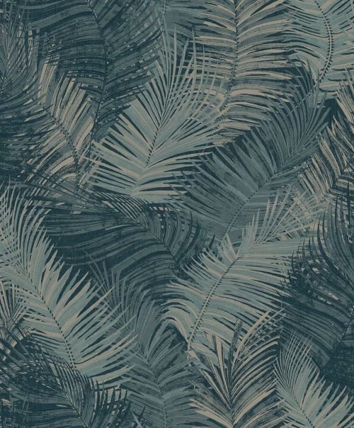 Hexoa Papiers Peints Papier Peint Tropical Palme Bleue 53x1000cm 4 Hexoa Papiers Peints Papier Peint Tropical Palme Bleue 53x1000cm – Image 2