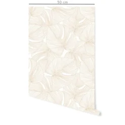 Decochic Papiers Peints Papier Peint Vinyle Adhésif Palmiers Beige 50x300 Cm -Papiers peints Soldes papier peint vinyle adhesif palmiers beige 50x300 cm 1