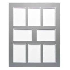 Ceanothe Cadres Et Albums Photos Passe-partout Multivues Carton Gris 40x50 Cm 8 Ouvertures 10x15 Cm