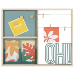 Maisons Du Monde Pêle-mêle Photos Pêle-mêle En Bois De Paulownia Et Métal Vert 46x38