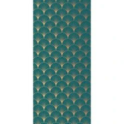 The Home Deco Factory Stickers Muraux Rouleau Sticker Bleu Et Blanc 250x45cm -Papiers peints Soldes rouleau sticker bleu paon mordore 250x45cm